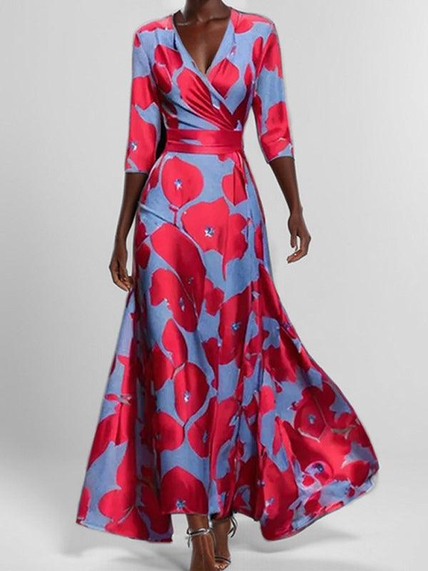 Lea | Conjunto elegante maxi de manga media estilo seaside glam