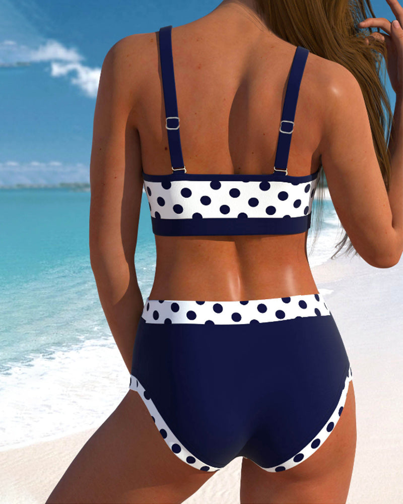 Liesbeth | Bikini de talle alto con diseño patchwork