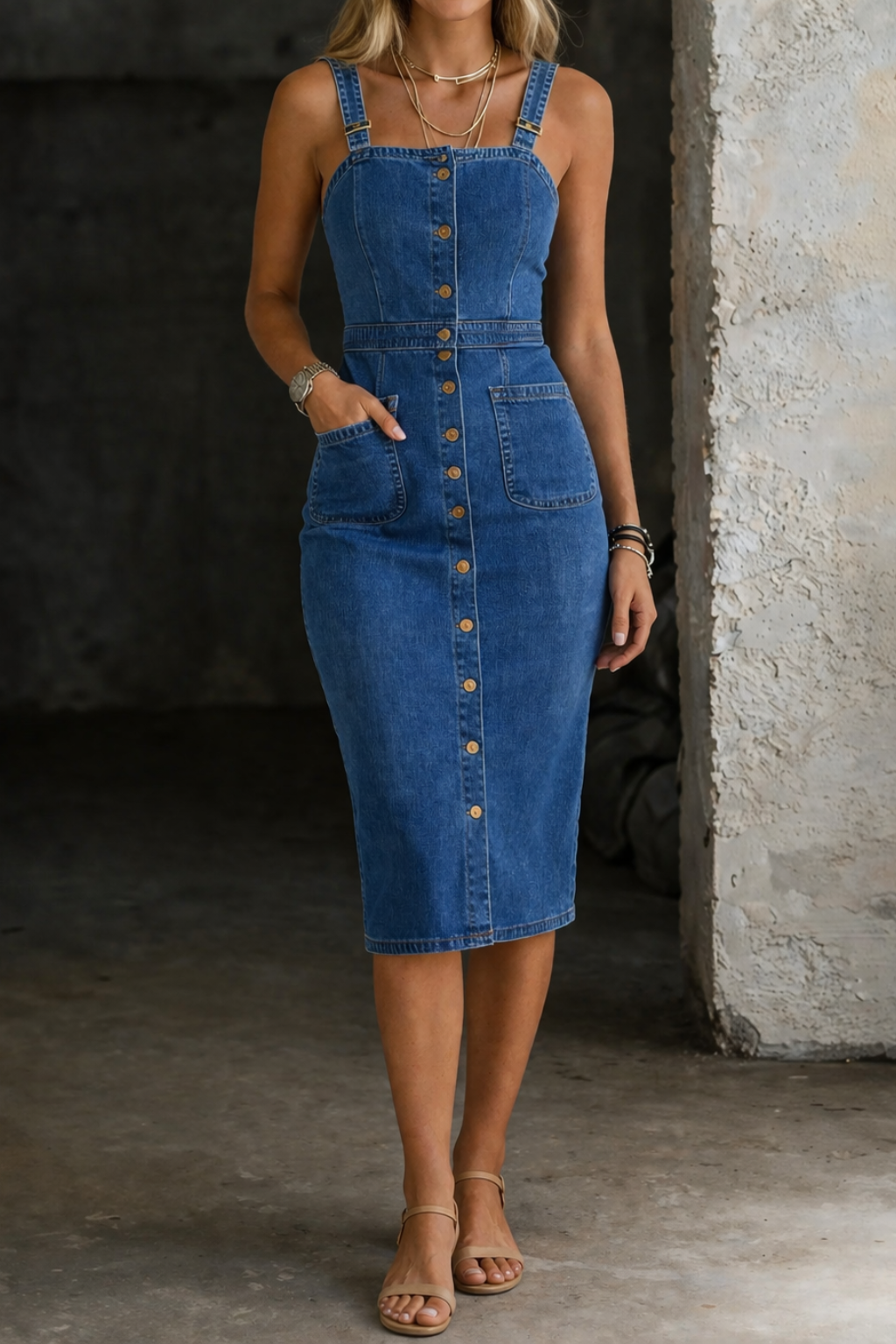 Indira | Vestido vaquero abotonado
