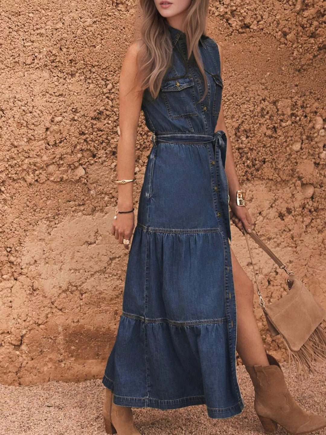 Catalina | Vestido Vaquero con Botones al Frente