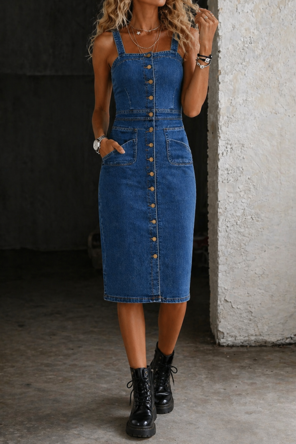 Indira | Vestido vaquero abotonado