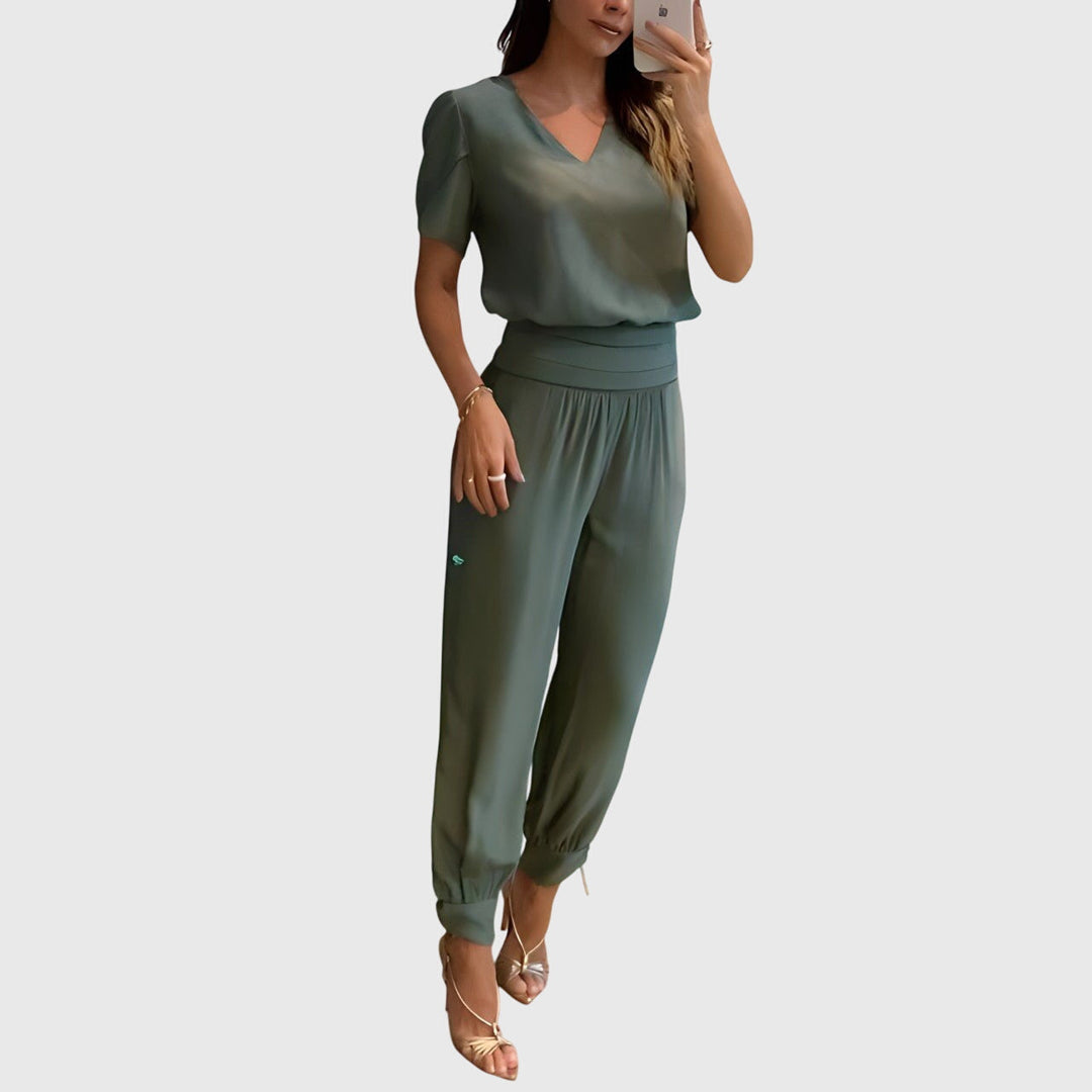 Jennifer | Conjunto elegante de blusa y pantalón