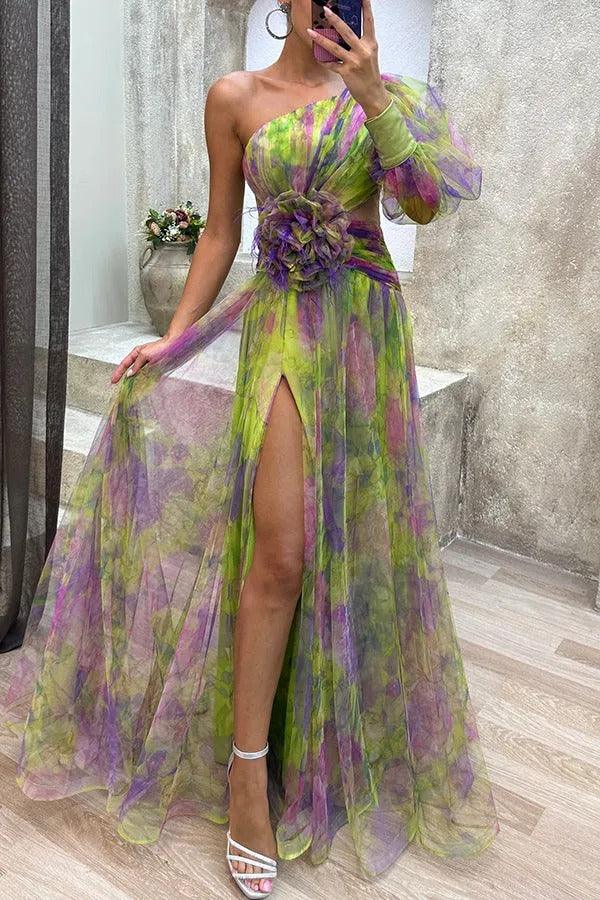 Grace | Vestido maxi plisado floral Summer Escape Beauty