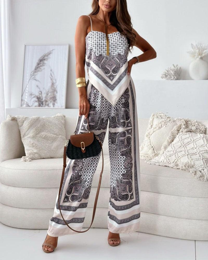 Helen | Conjunto de dos piezas con chaleco de cordones y pantalón, estilo vacacional y elegante