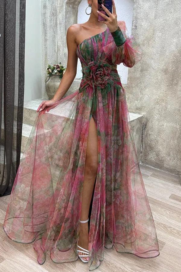 Grace | Vestido maxi plisado floral Summer Escape Beauty