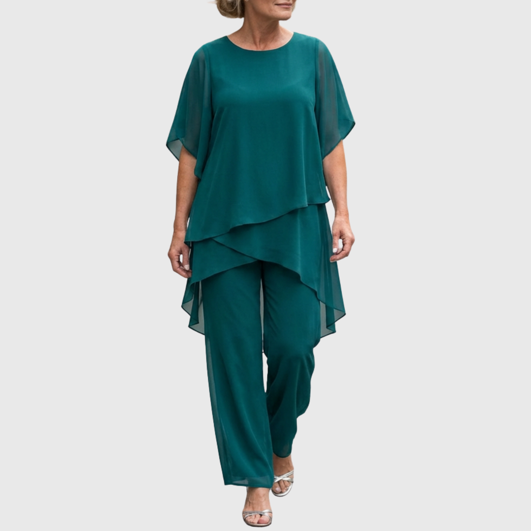 Linda | Conjunto palazzo drapeado