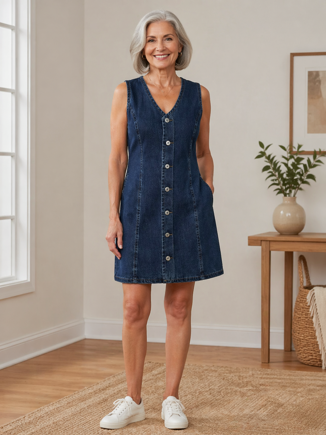 Lila | Vestido mini de mezclilla