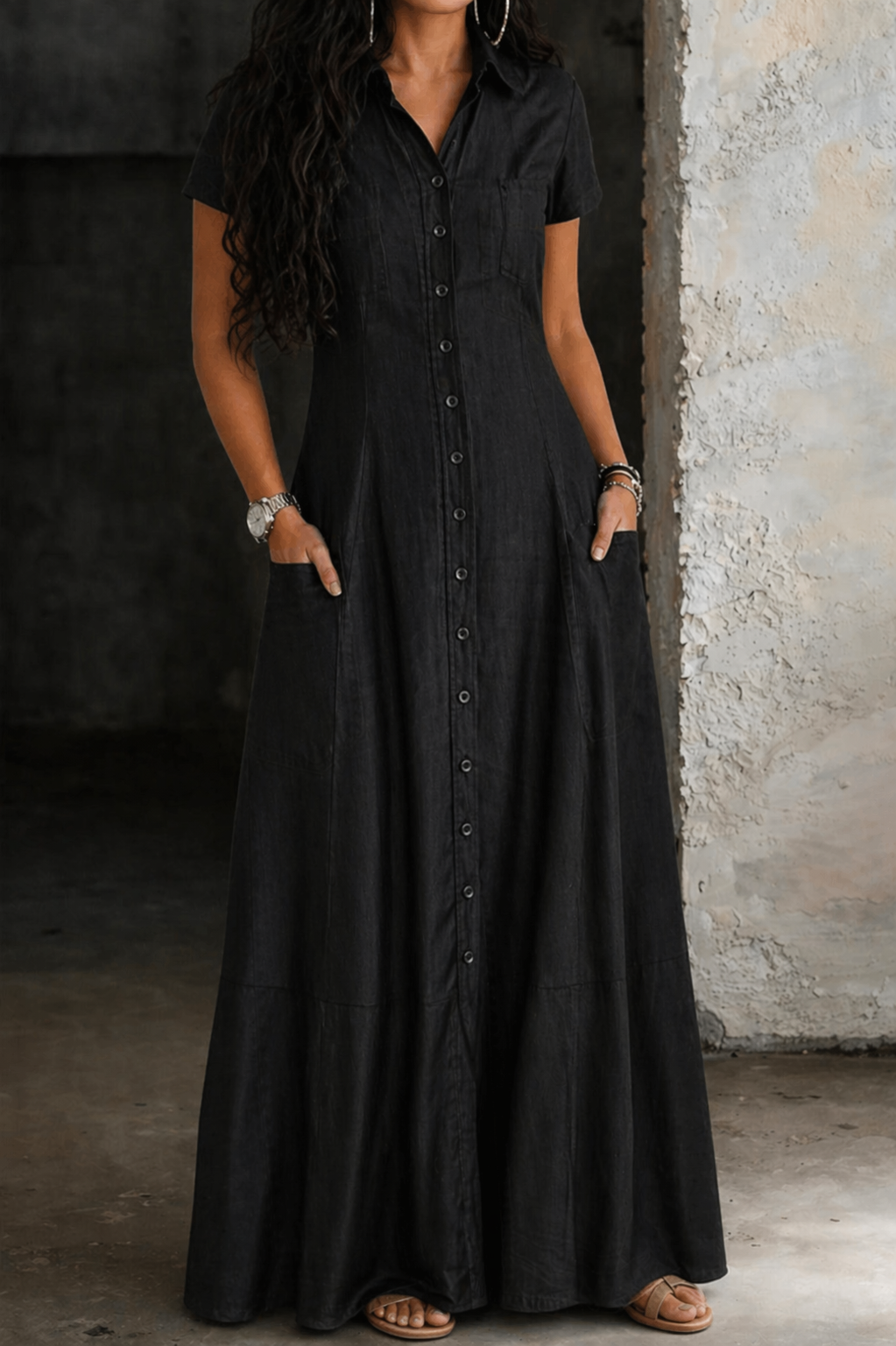 Elisa | Vestido largo de mezclilla