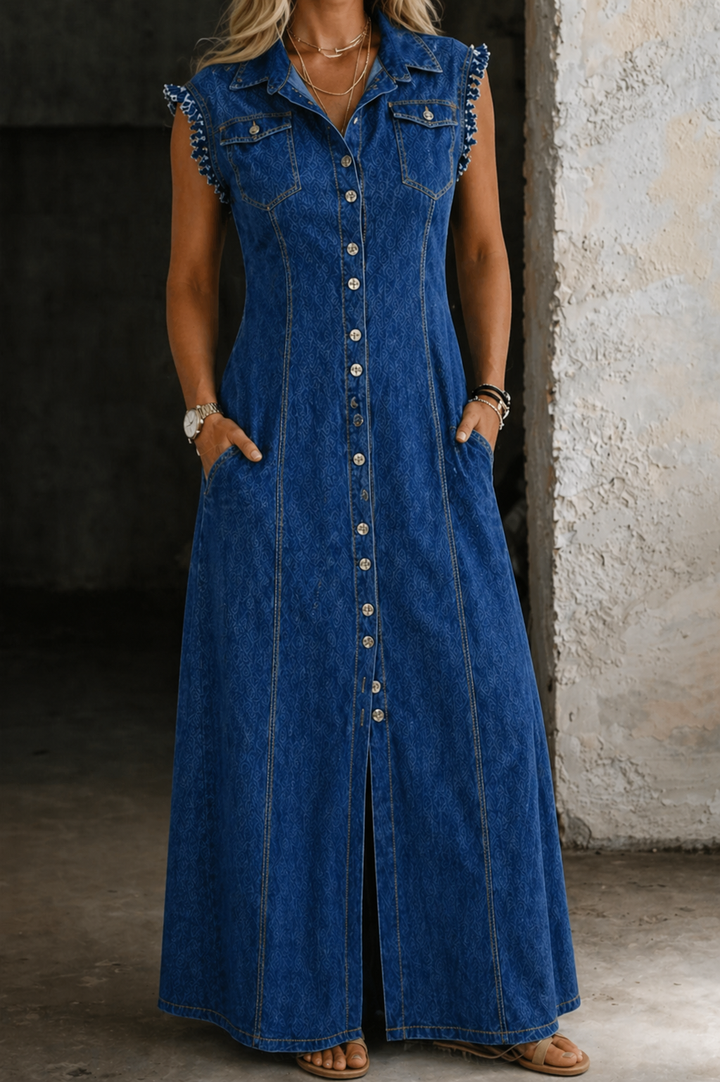 Liora | Vestido vaquero de talla grande