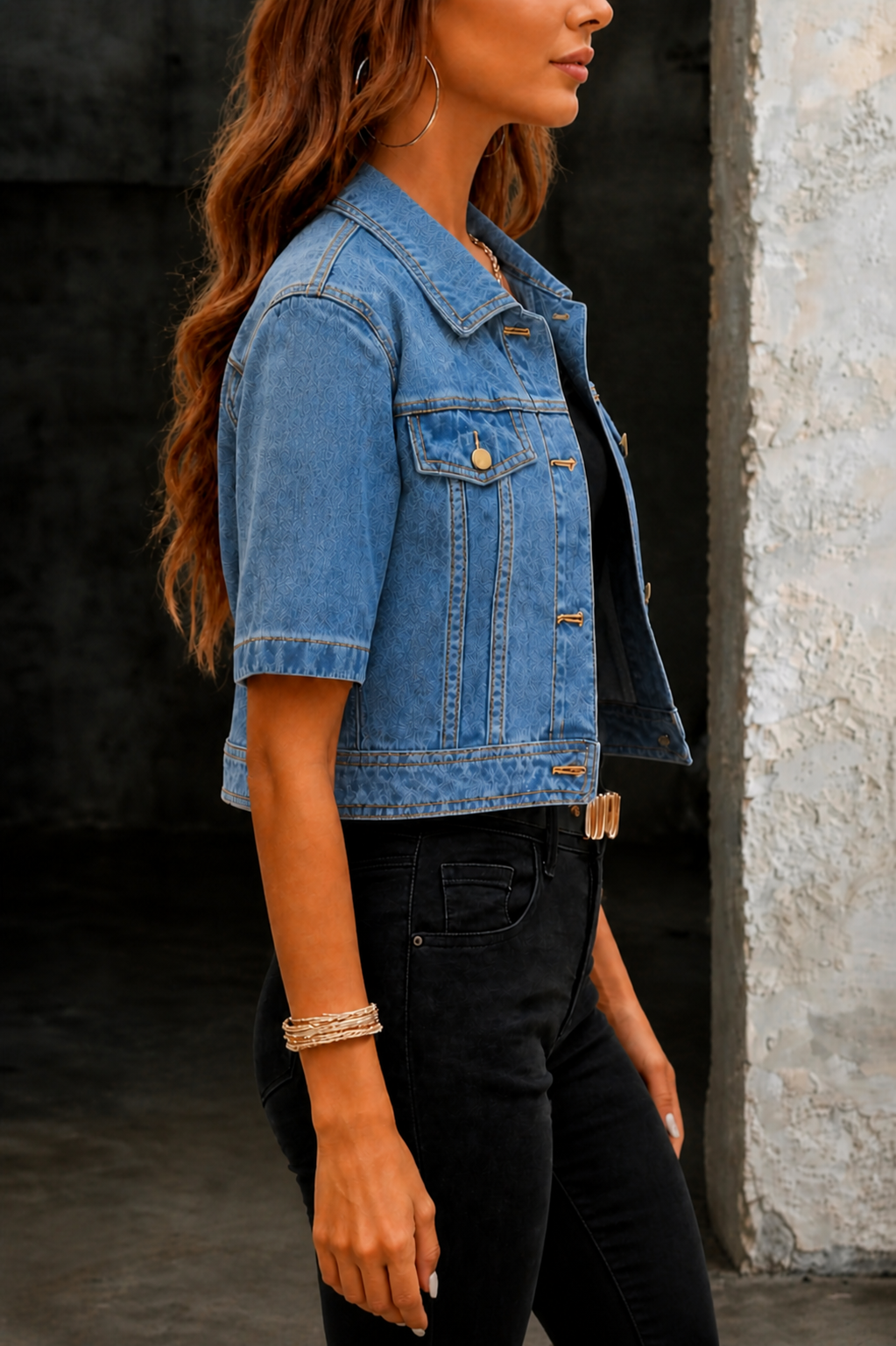 Jessica | Chaqueta corta de mezclilla