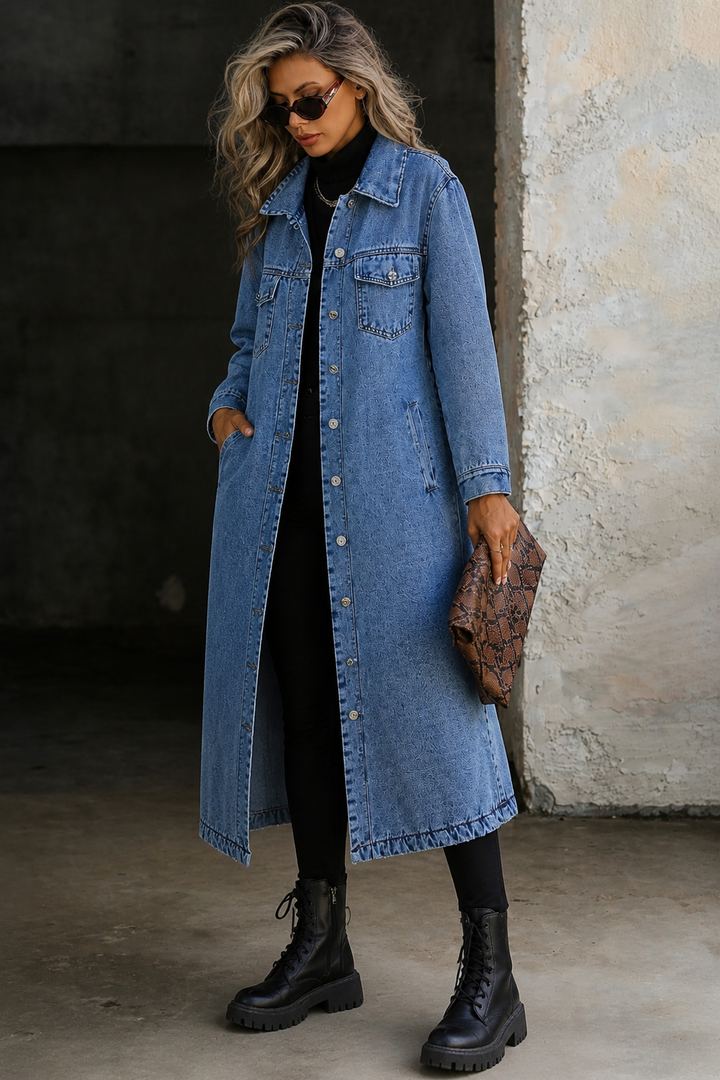 Maya | Chaqueta vaquera larga con estilo