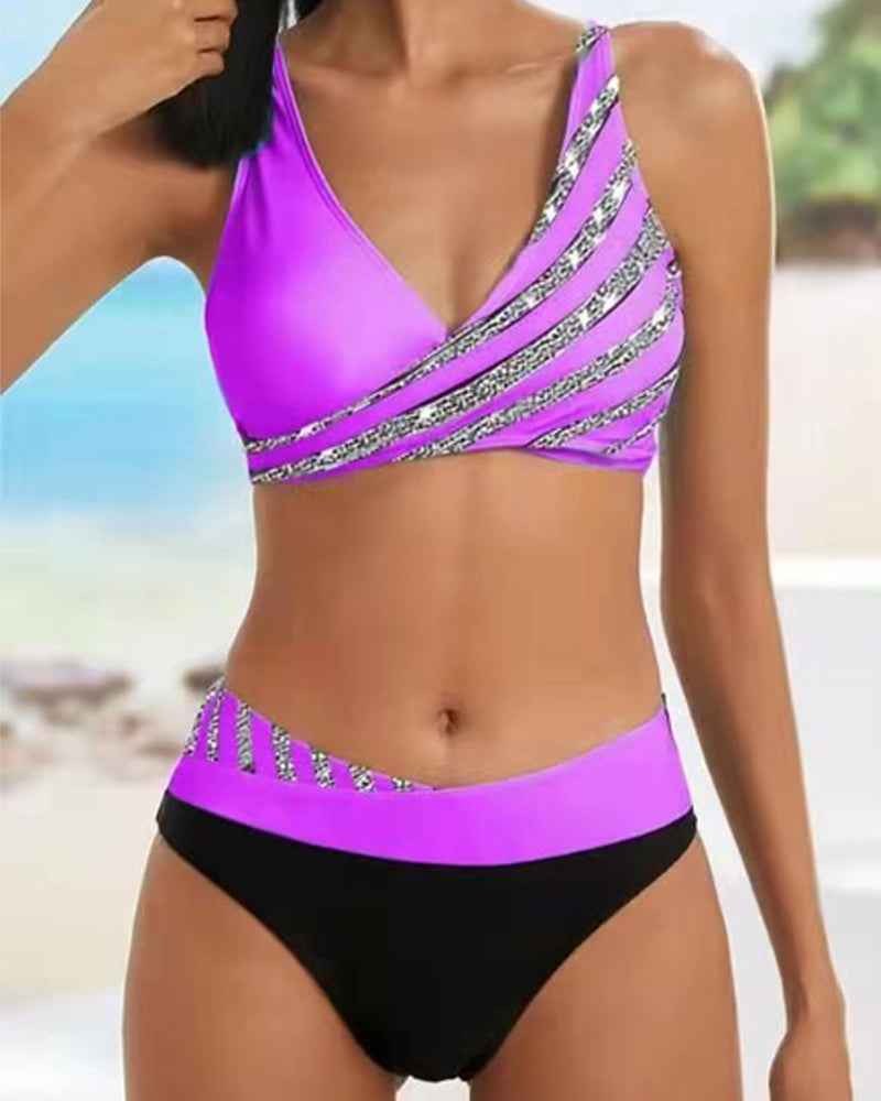 Mona | Bikini impresa en tonos cálidos
