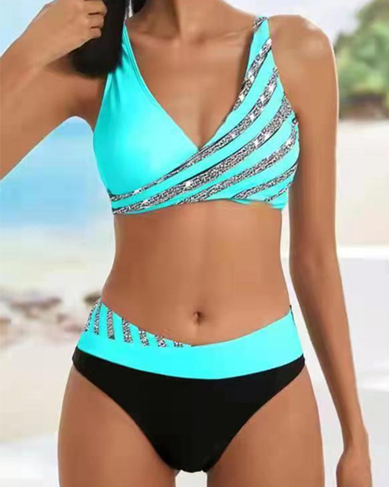 Mona | Bikini impresa en tonos cálidos