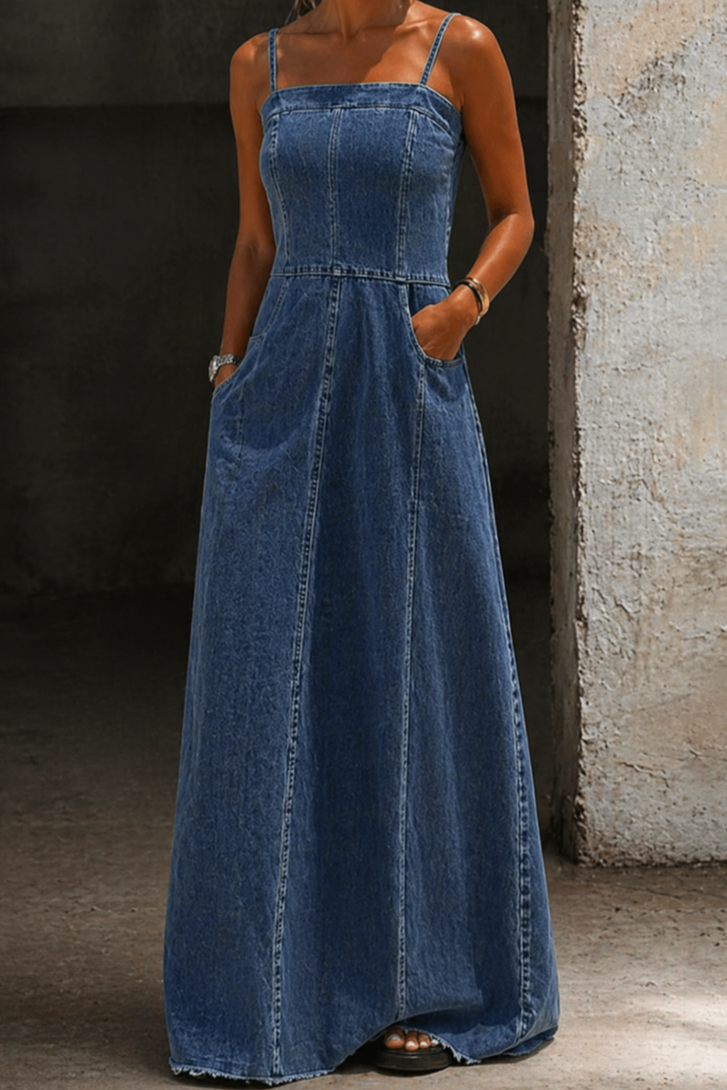 Valentina | Vestido Maxi Vaquero Vintage