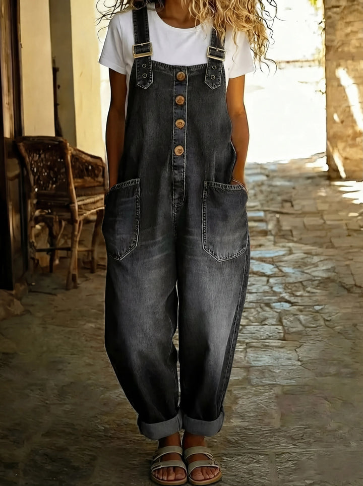 Rocio | Mono vaquero casual con hebilla ajustable