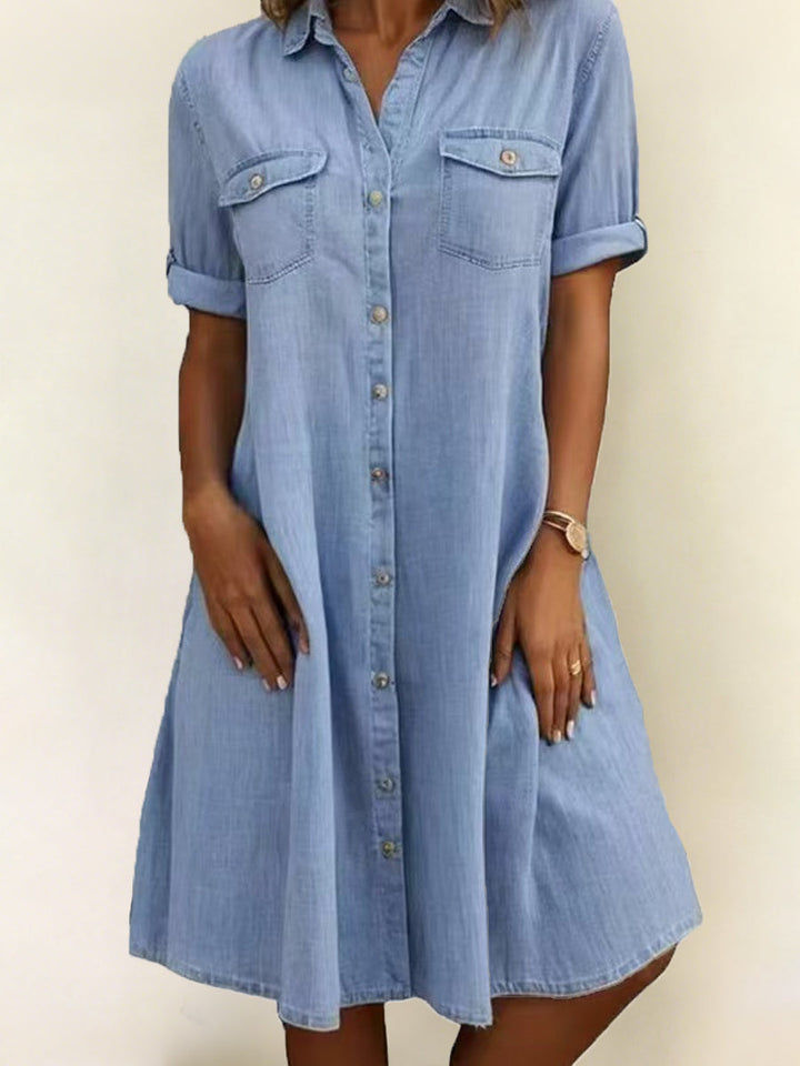 Patricia | Vestido midi estilo vaquero casual
