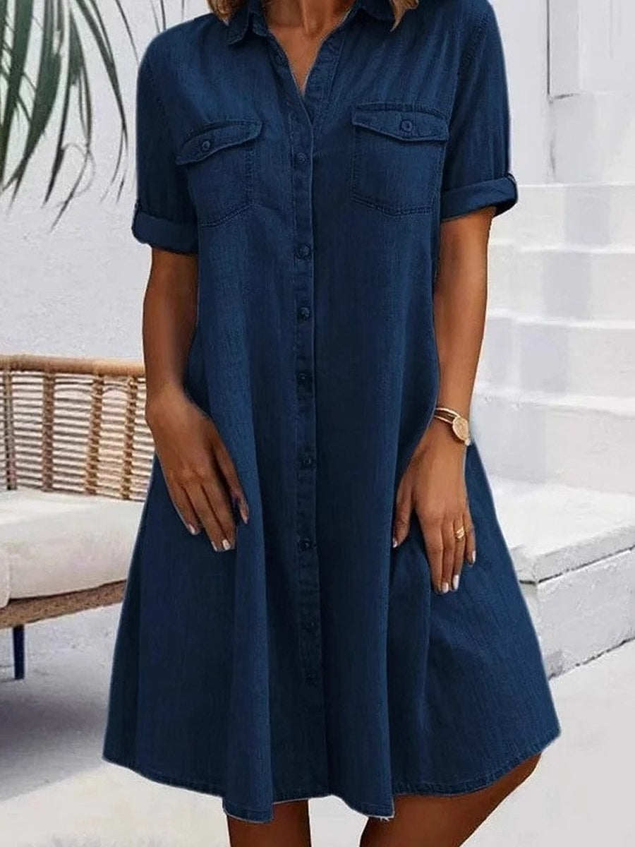 Patricia | Vestido midi estilo vaquero casual