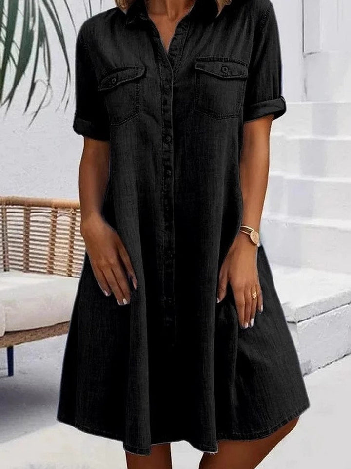 Patricia | Vestido midi estilo vaquero casual