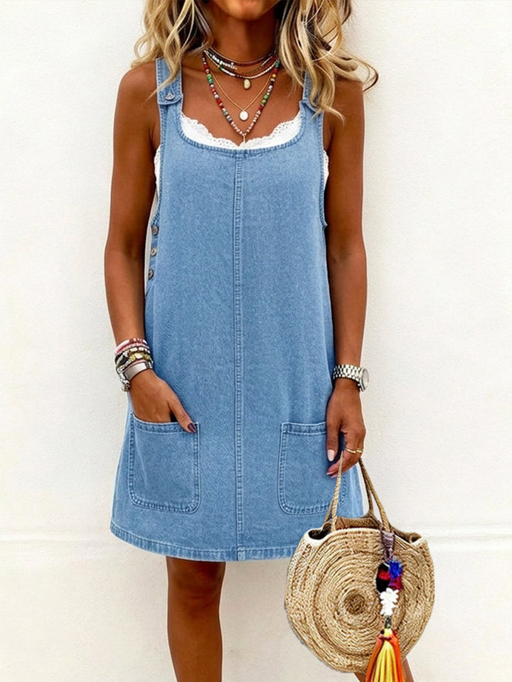Lisa | Vestido vaquero tipo peto casual