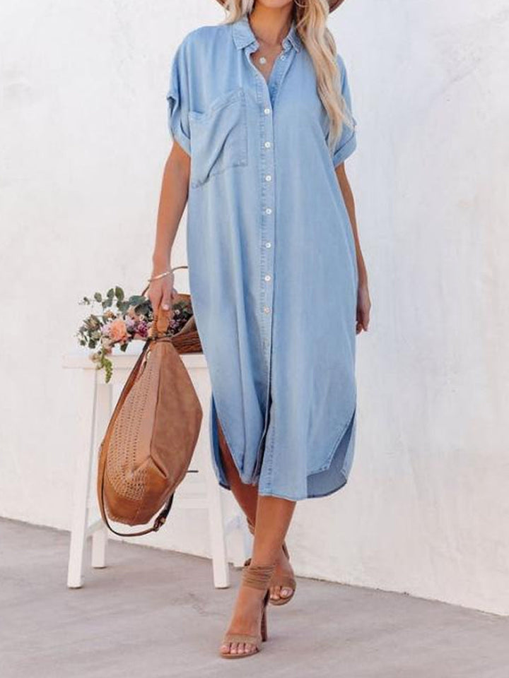 Karen | Vestido camisero estilo vaquero ligero