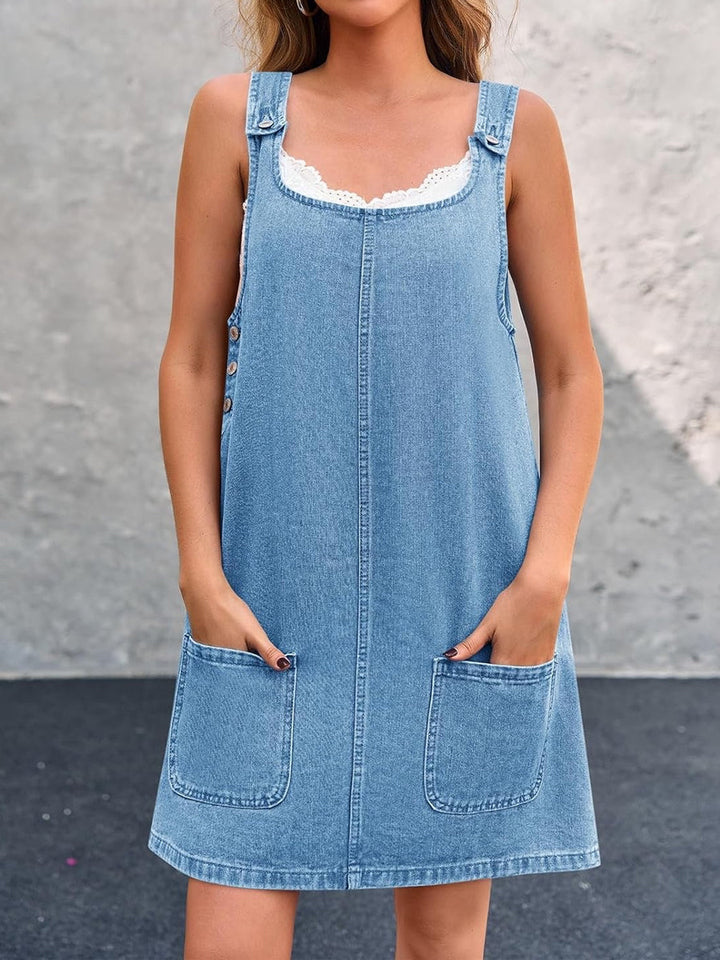 Lisa | Vestido vaquero tipo peto casual