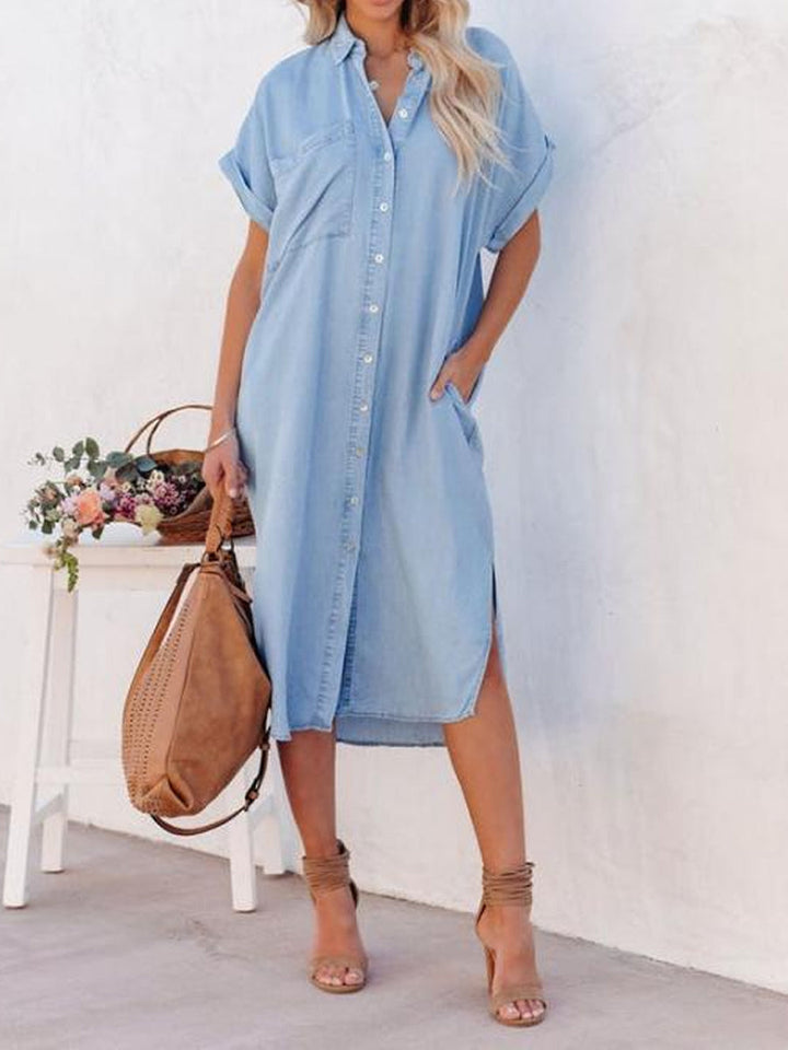 Karen | Vestido camisero estilo vaquero ligero
