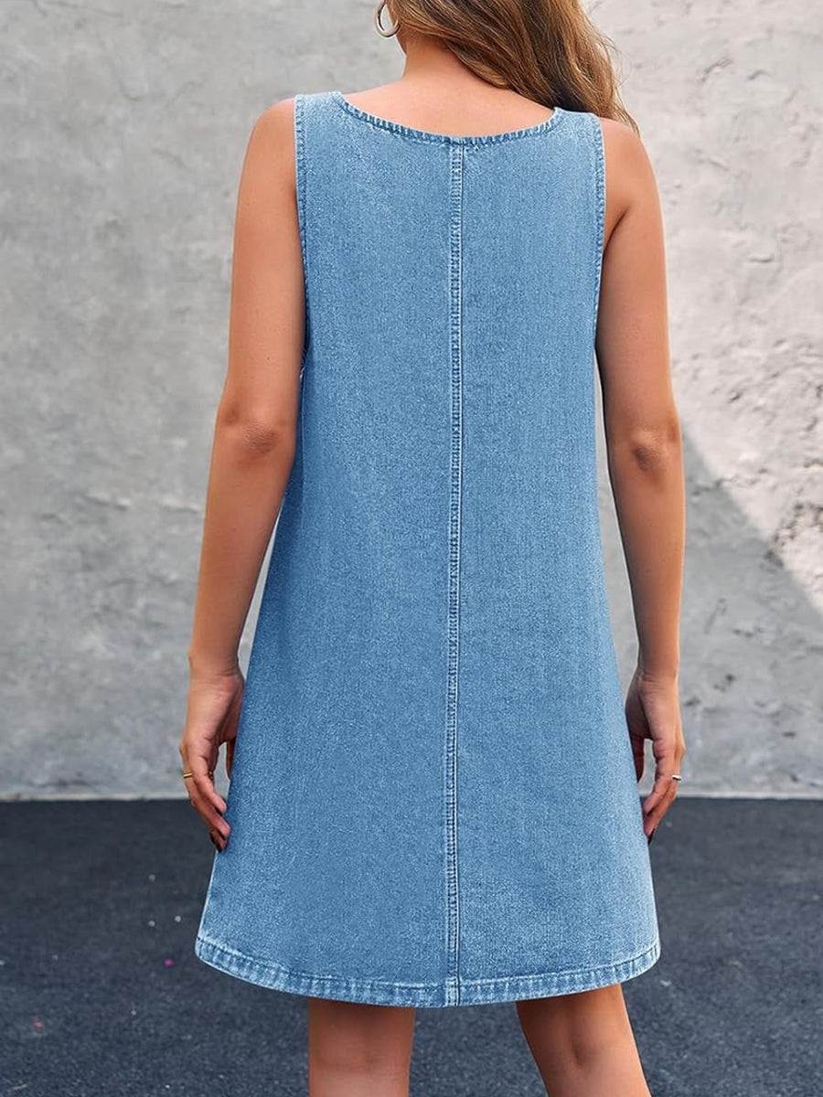 Lisa | Vestido vaquero tipo peto casual