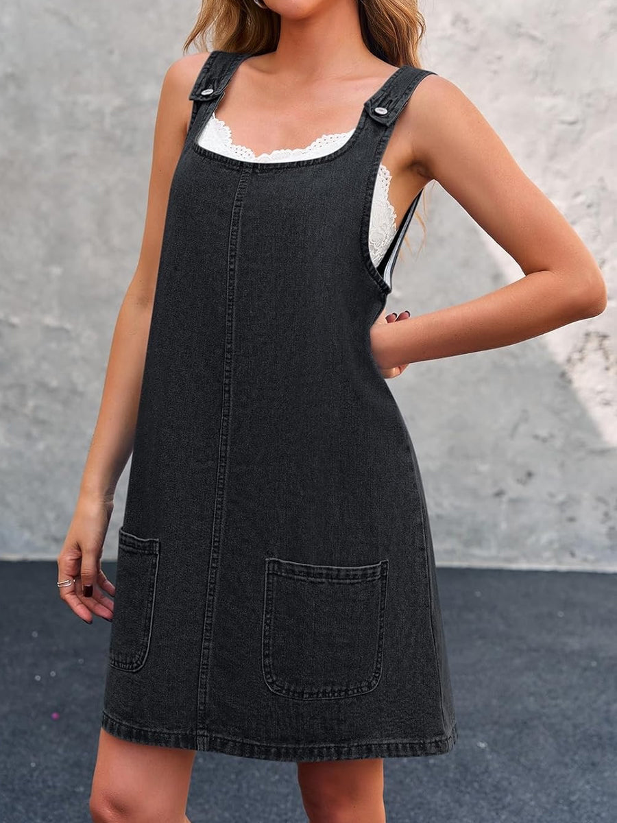 Lisa | Vestido vaquero tipo peto casual